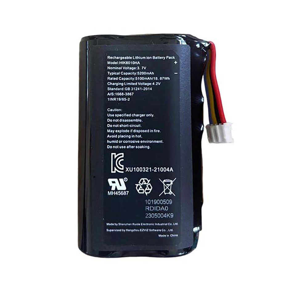 5100mAh HIK6010HA Replacement Battery for Ezviz DB2C CB3