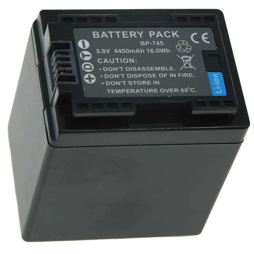 4450mAh Canon BP-745 Batteria per Canon HF R86 R806 R506 R606 R66 M52 R38