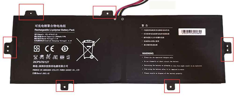 5000mAh Jumper UTL-4776127-2S Batería para Laptop para Jumper U3285131P-2S
