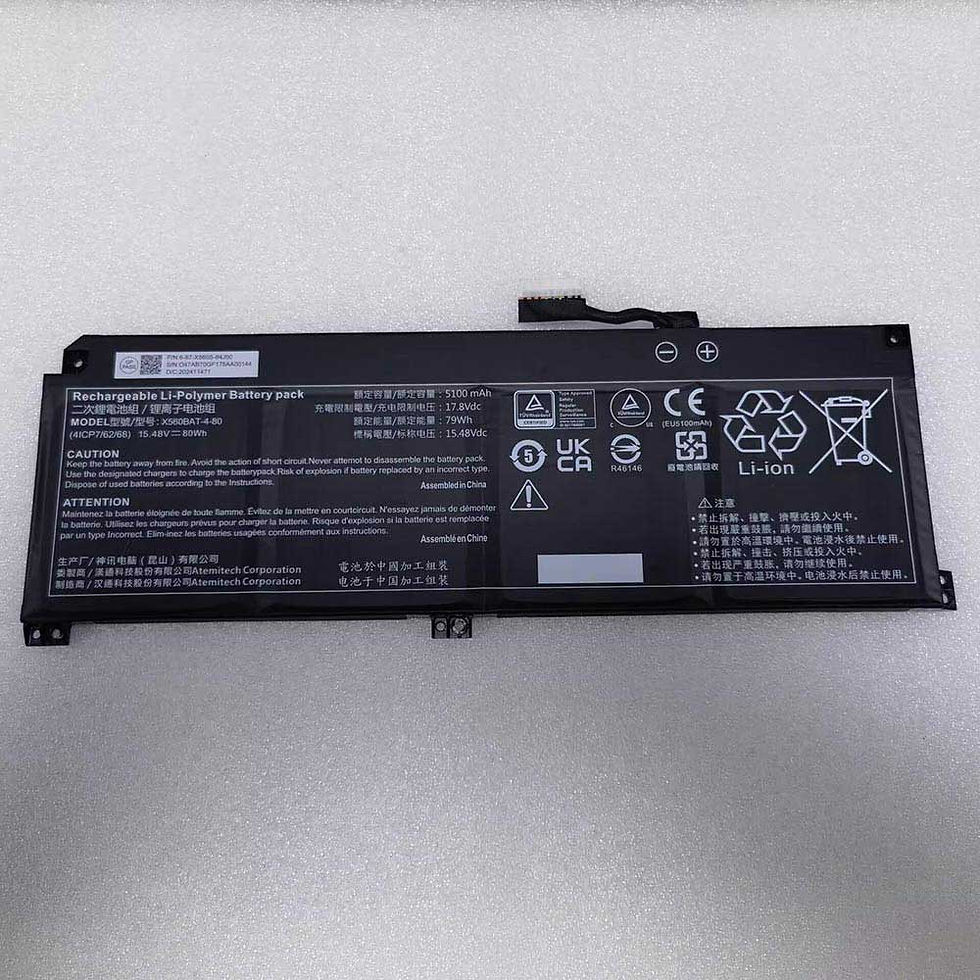 5070mAh Clevo X560BAT-4-80 Batteria per Clevo X560BAT-4-80