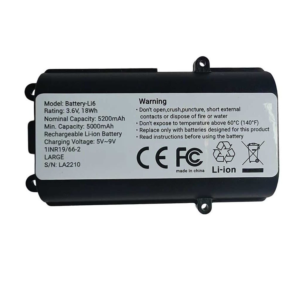 5000mAh battery-Li6 Replacement Battery for Reolink battery-Li6 01DQ0040-19T Argus 3 Pro