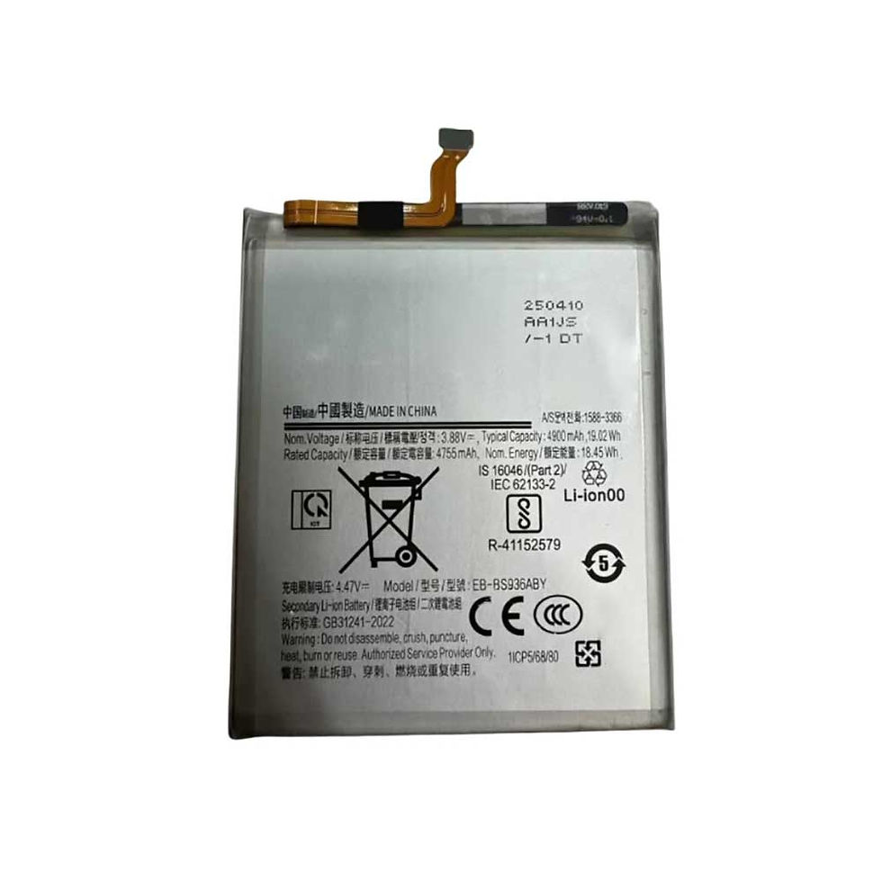 4900 mAh/19.02Wh EB-BS936ABY Replacement Battery for Samsung Galaxy S25+