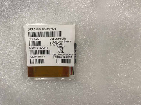 780mAh 2.88Wh 82-133770-01 Replacement Battery for Zebra CS3300 CS3070