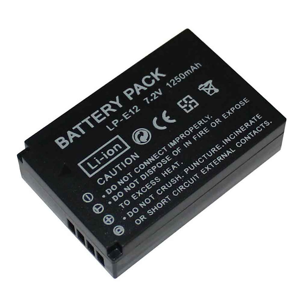 1250mAh LP-E12 Replacement Battery for Canon EOS-M M2 100D EOSM