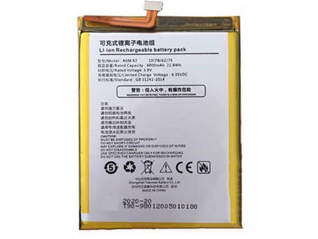 6000mAh Agm X2 Batteria per AGM X2