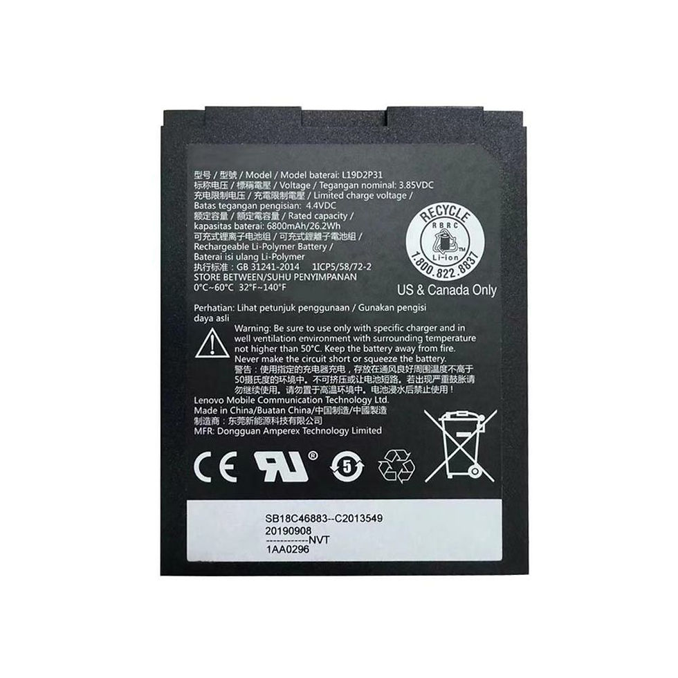 6800mAh Lenovo L19D2P31 Batteria per Lenovo L19D2P31