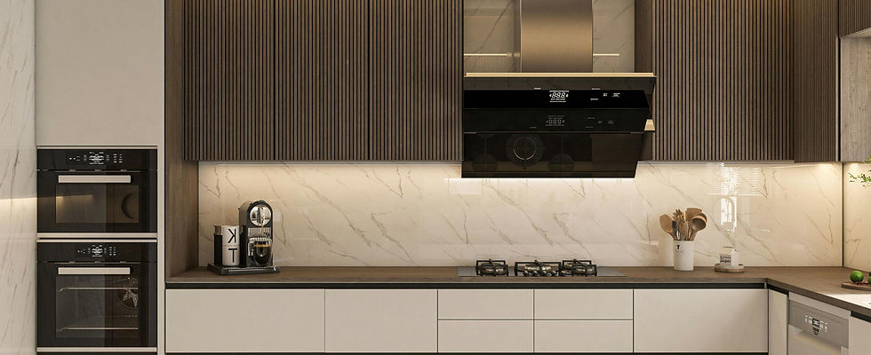 Cucina ristrutturata moderna con impianti aggiornati e finiture su misura