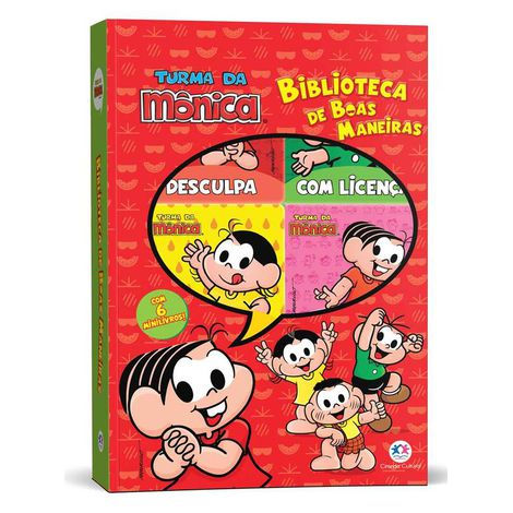 Box mini 6 - Box com janela com 6 - Turma da Mônica- Biblioteca de boas maneiras