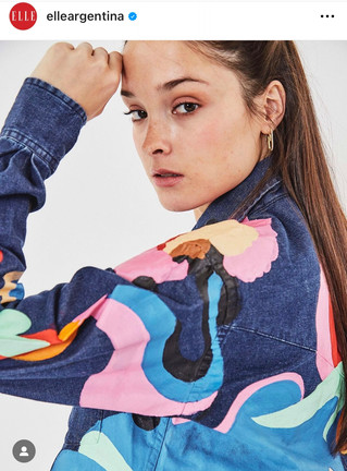 revista elle Santista art denim Sole Gonzalez