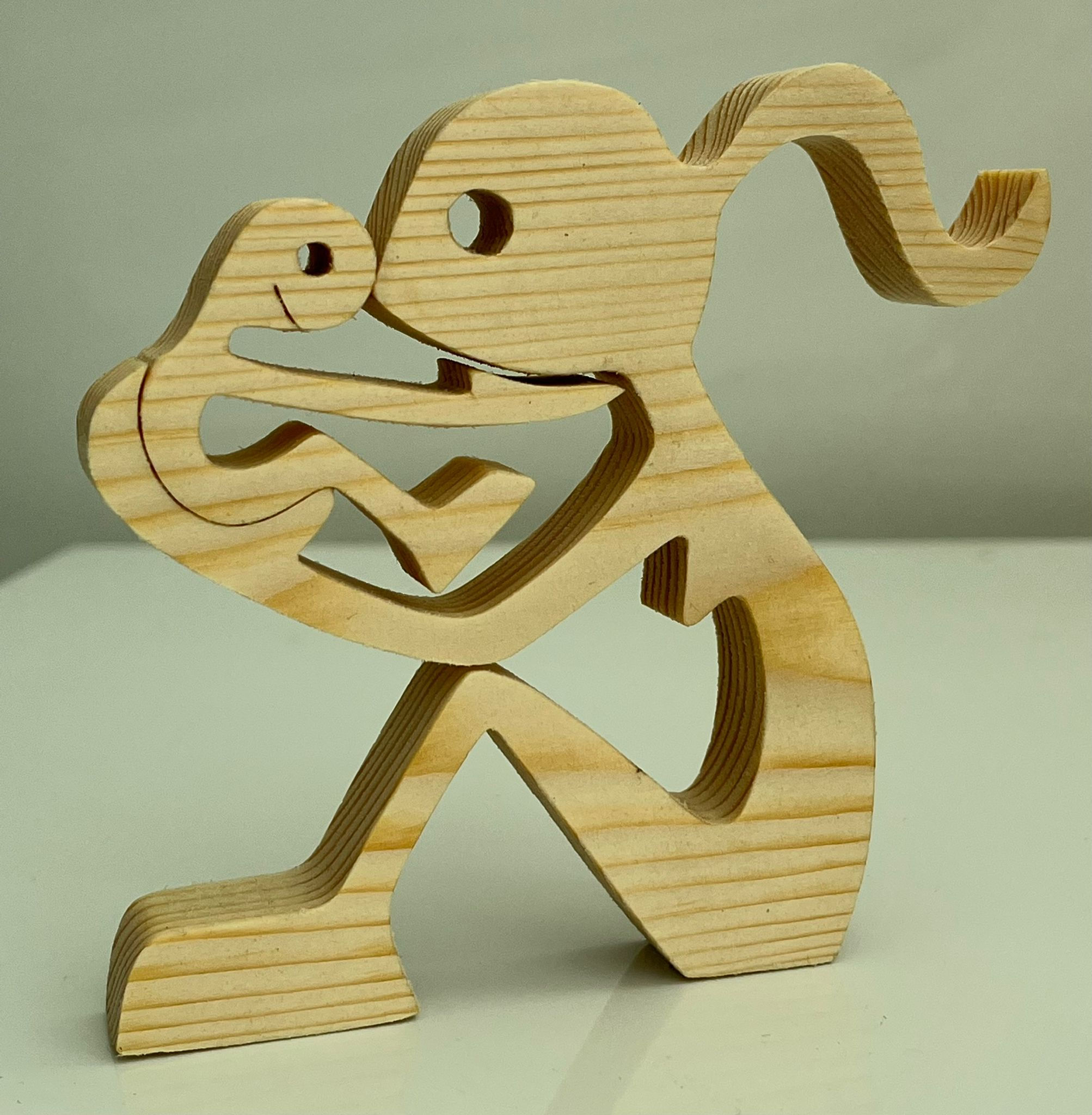 Woman with ponytail and baby