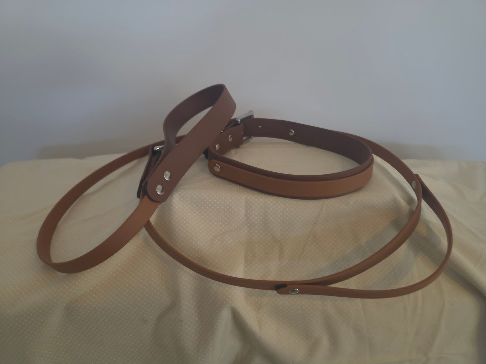 Two-Tone Chocolate Collar & Lead Set