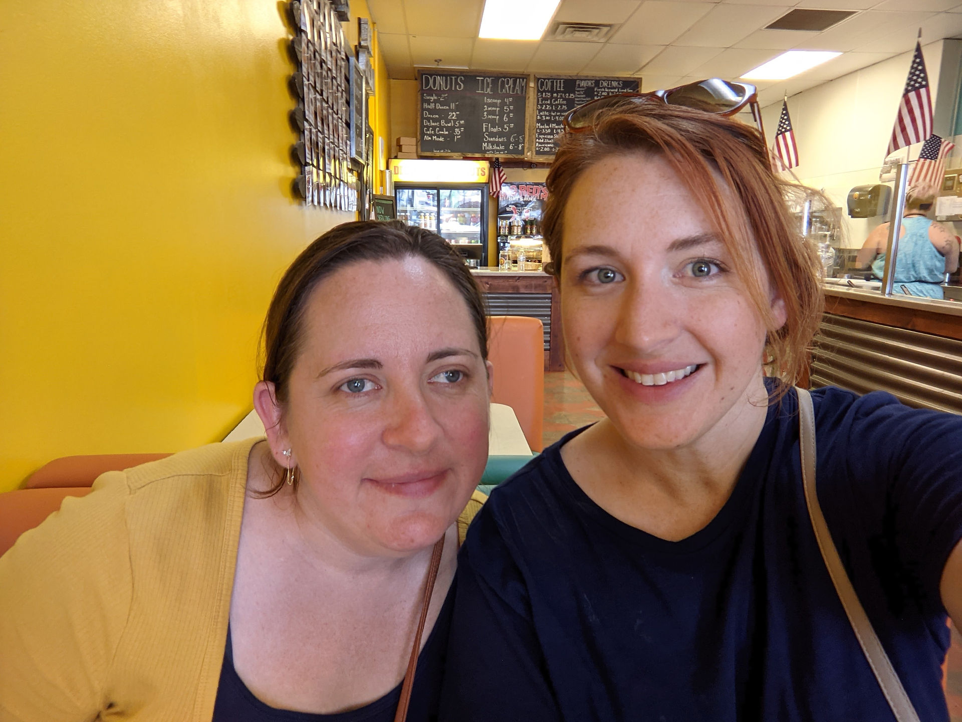 Sam & me at the Donut shop