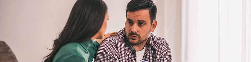 A divorced couple is talking.