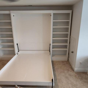 Murphy Bed with Shelving Towers