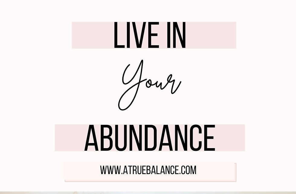 Live in Your Abundance eBook