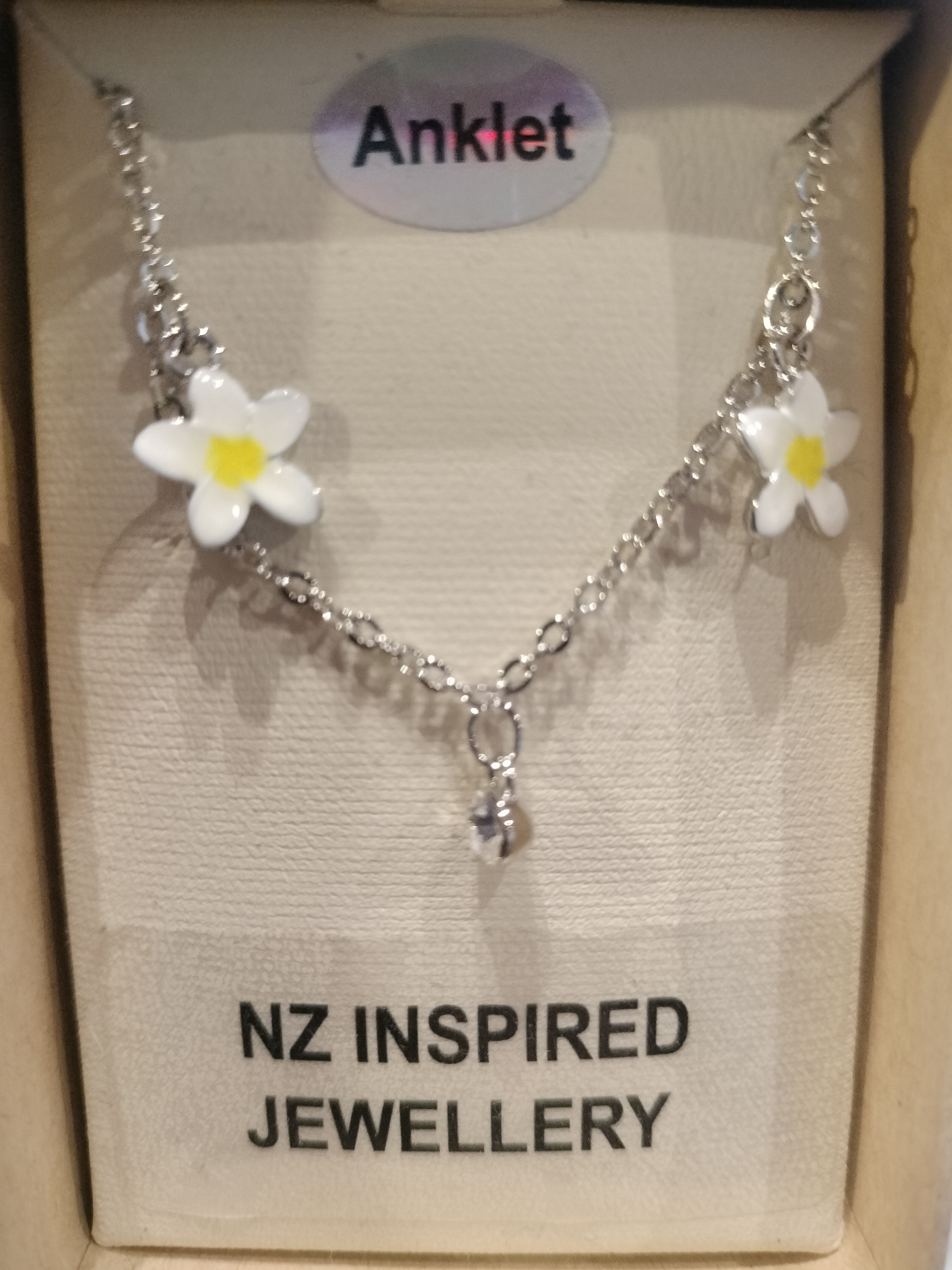 Kiwicraft Anklet Yellow Frangipani
