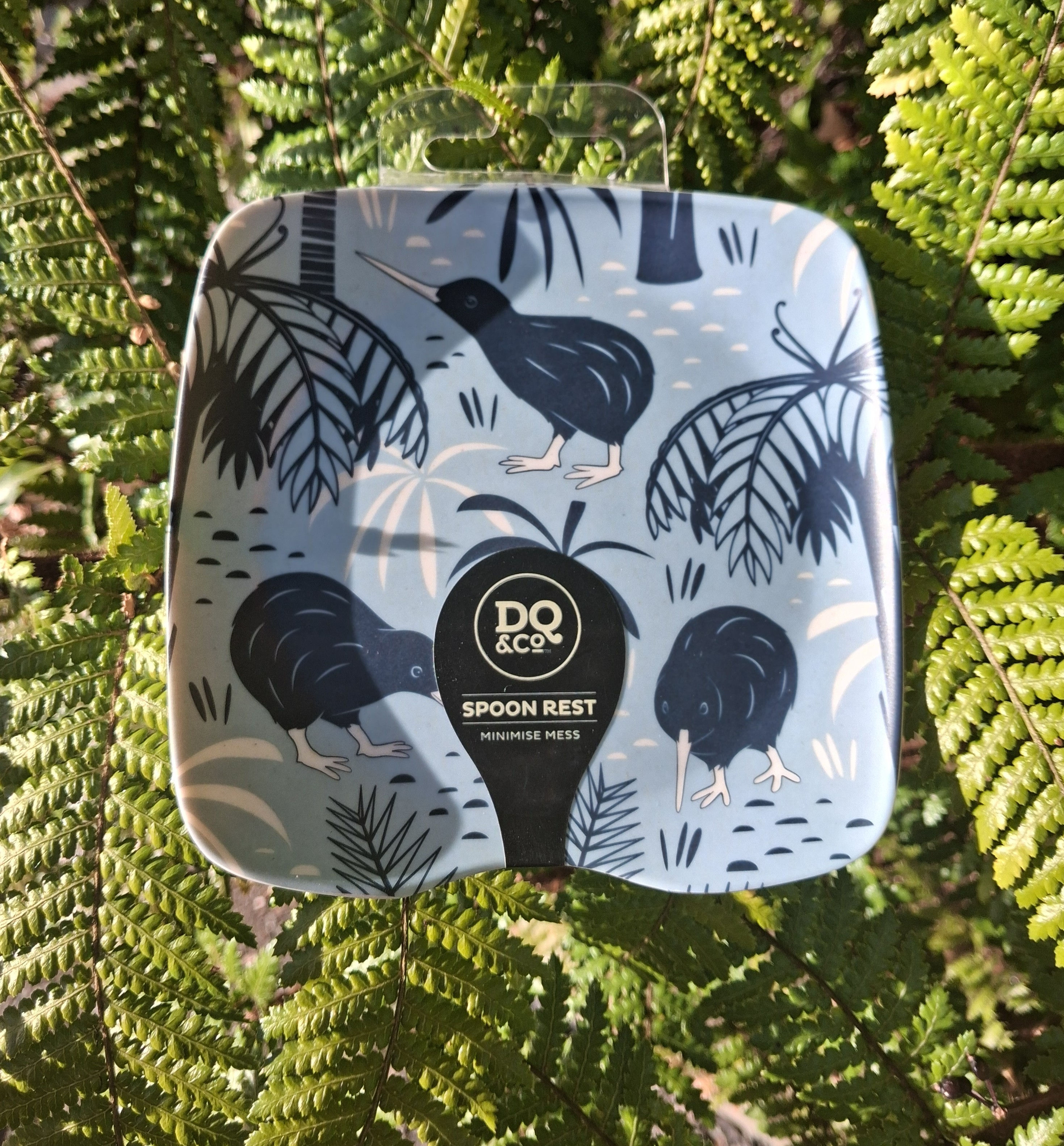 DQ Bamboo Vintage Kiwi Blue Spoon Rest