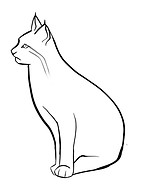 line art of a bobcat