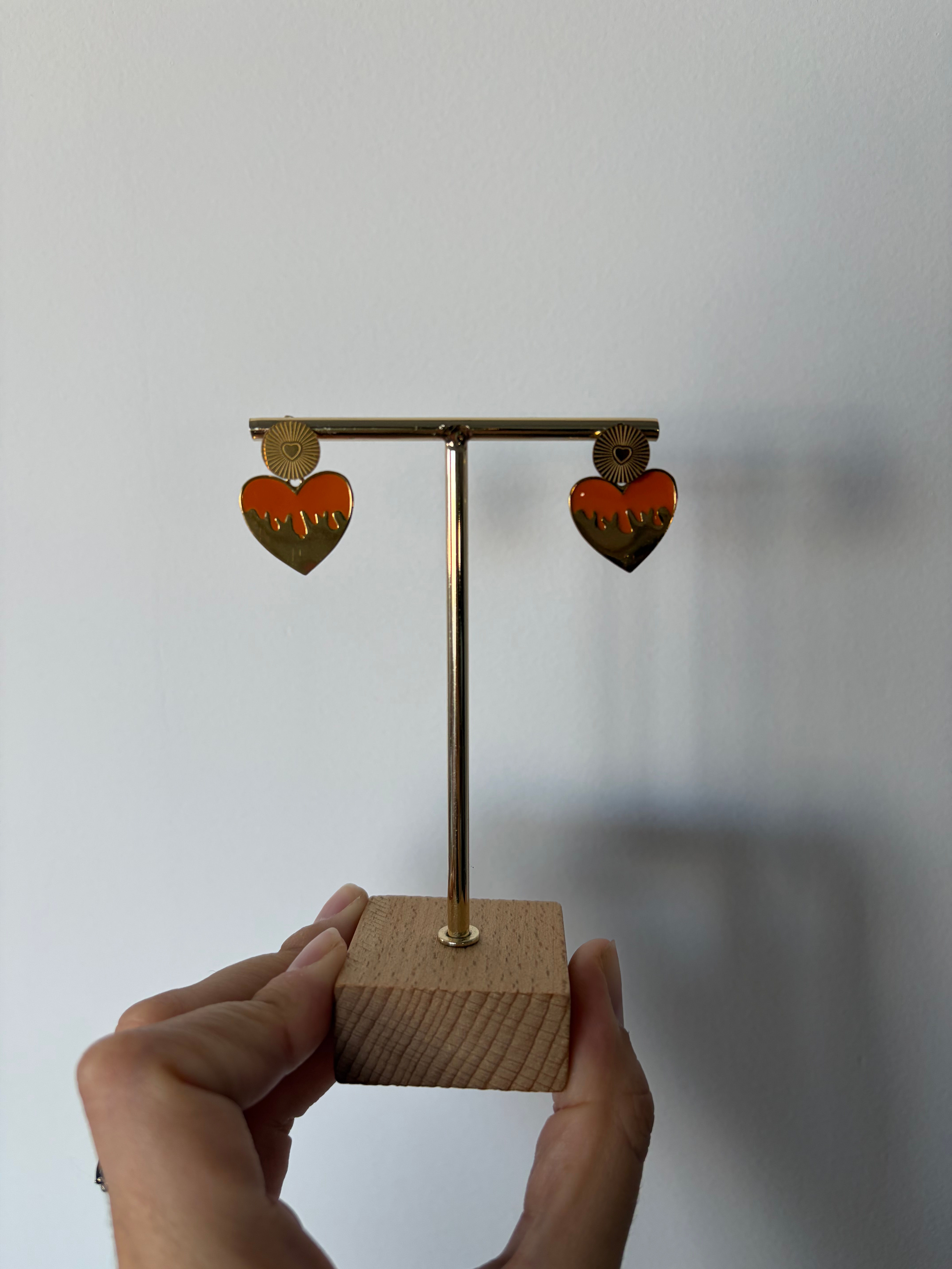 Pendientes cora naranja 🍊 