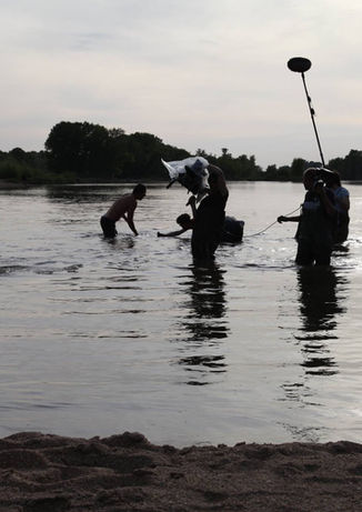 photo by Camille Patrice, Sarah Al Atassi's first assistant director on the set of Fist (P