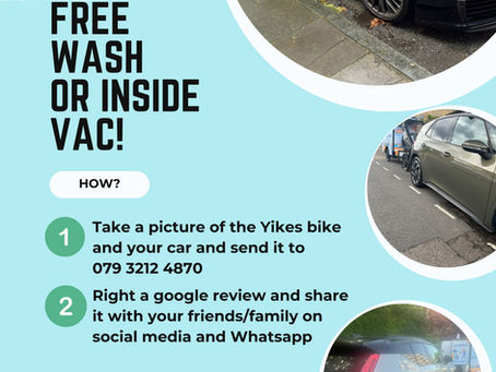 Free Car Washes in Islington, Camden and Haringey