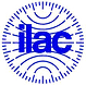 Circle ilac logo with blue lines