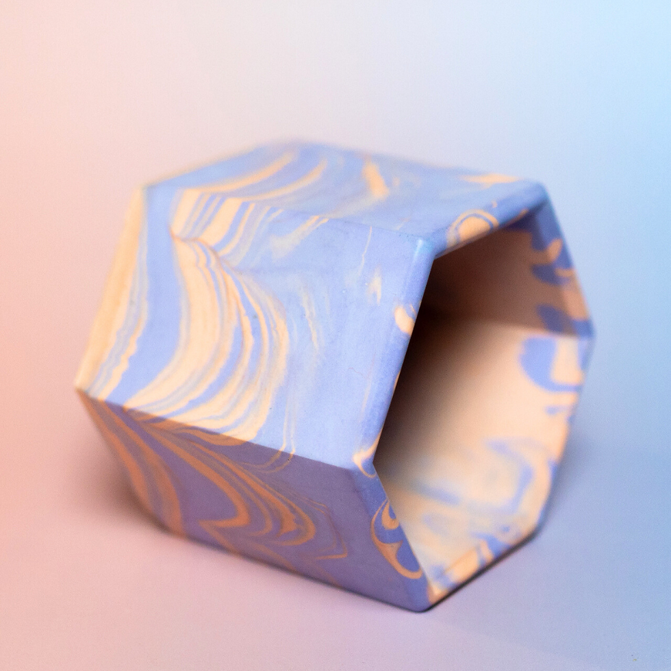 Miniatura: Kolorowy pojemniczek + wosk sojowy "Christmas Tree""