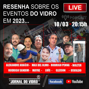 LIVE JV-TV COM PERSONALIDADES DO MUNDO ALUMÍNIO-VIDREIRO