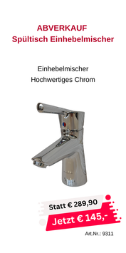 Spültisch Einhebelmischer aus Chrom