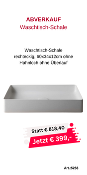 Rechteckige Waschtisch-Schale
