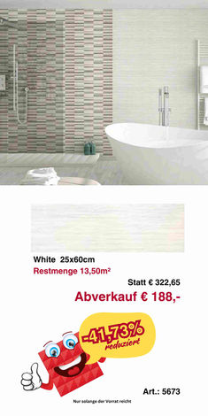 5673 Egeo White 25x60cm