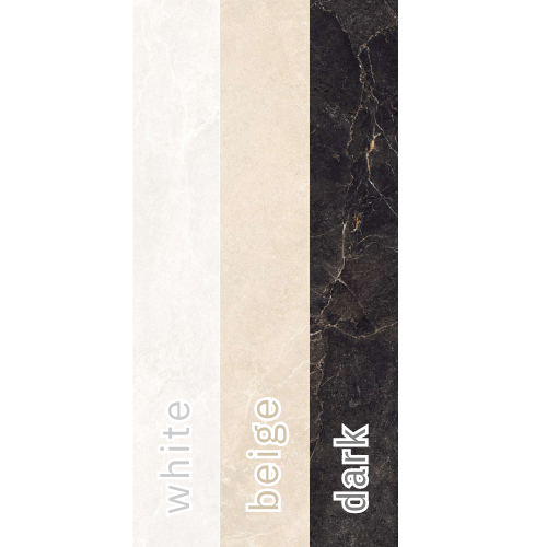 White 3D Satin Fliese 60x120cm in versch. Farben erhältlich