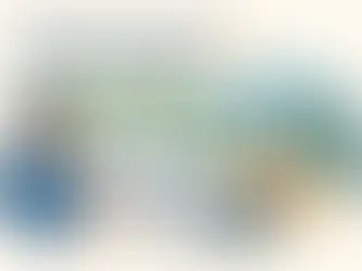 Man plans a hiking route on a map with graphs, compass, and checklist nearby. Another person hikes in the scenic, mountainous background