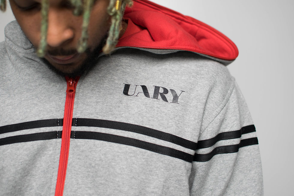 Thumbnail: Gray/black/red Jump suit (unisex)