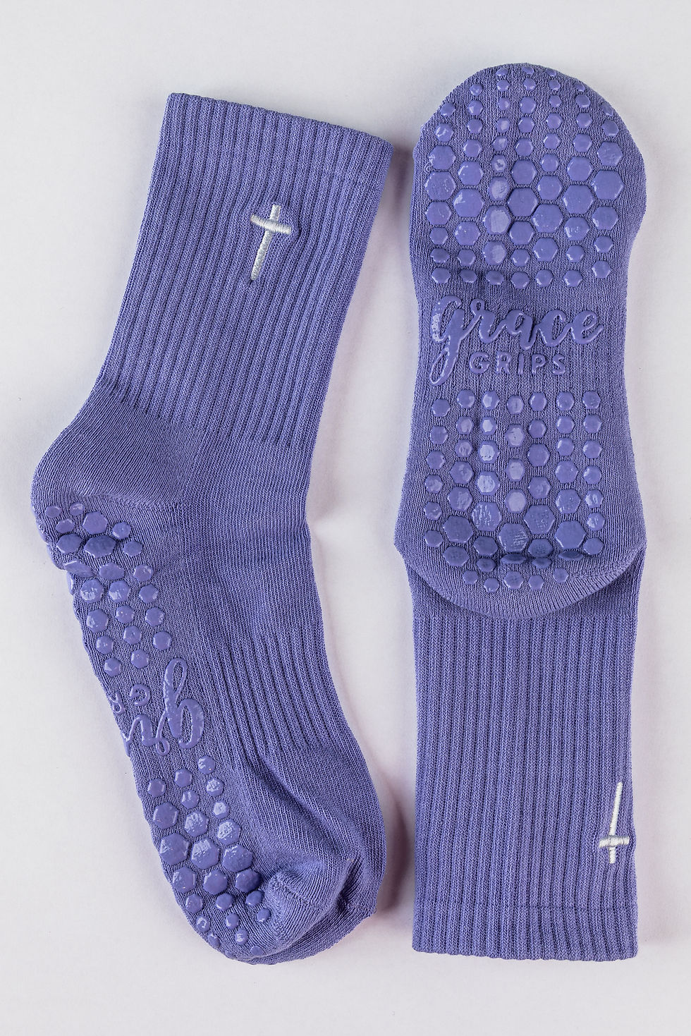Thumbnail: Lavender/Purple with White Cross Socks