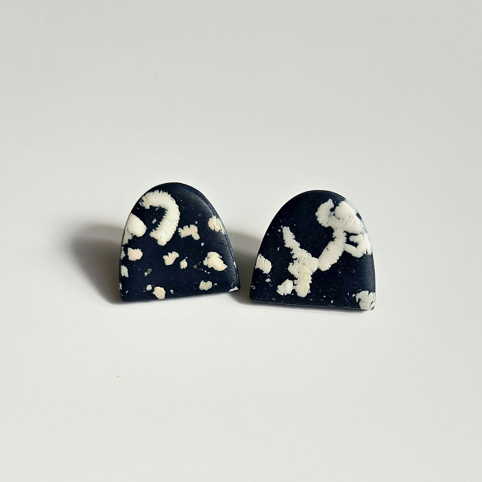 Unique and Handmade Statement Earrings made from Polymer Clay.