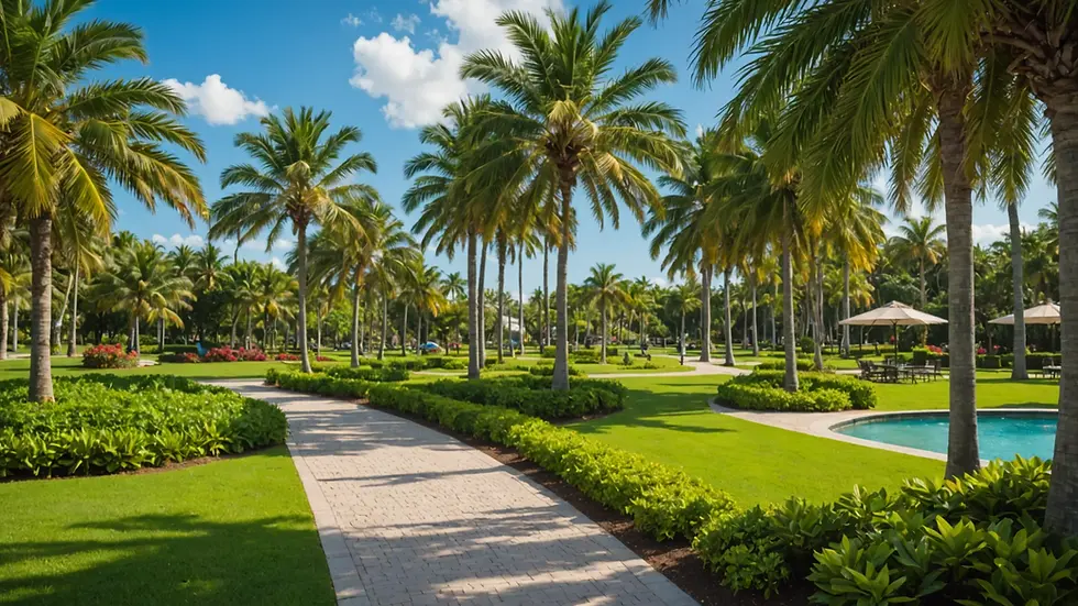 A lush, spacious park in Boca Del Mar ideal for family outings.