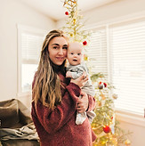 Artist Holly with her baby