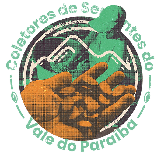 Mão segurando sementes