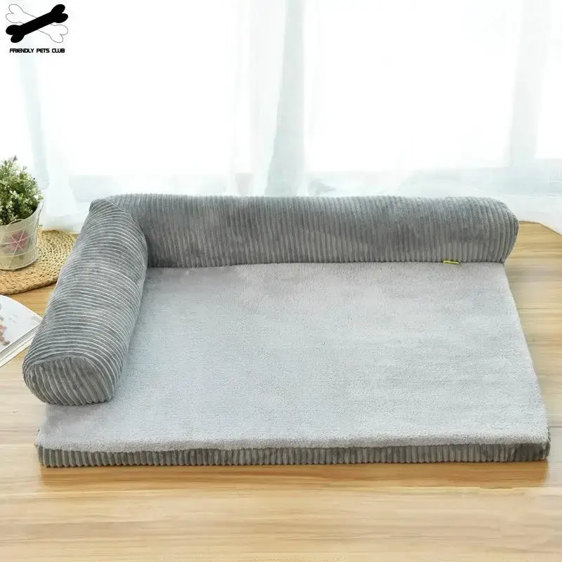 Thumbnail: Pet Dog Bed Soft Cushion L Shaped Square Pillow Machine Washable Cover