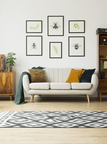 modern geometric pattern area rug