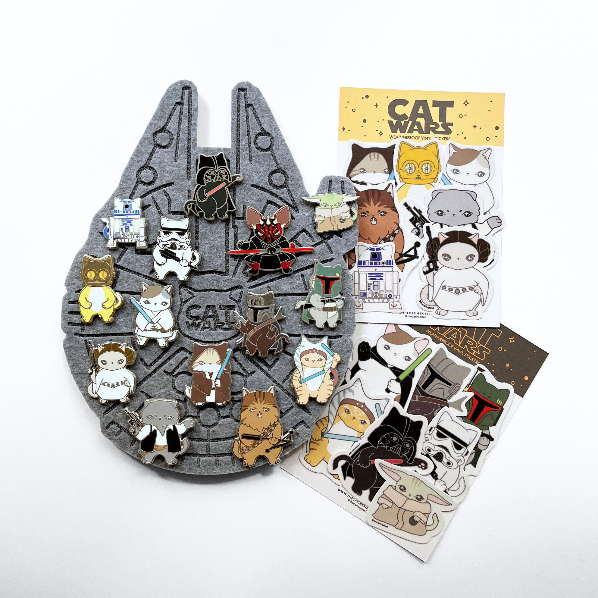 Cat Wars Enamel Pin Set