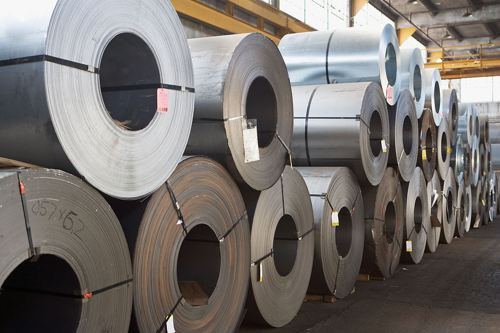 Steel Rolls Stacked