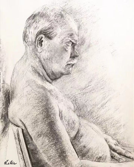 Drawing charcoal on paper Lilie Hsia