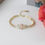 Thumbnail: 14K Gold Plated Tri-color Virgen Mary Bracelet