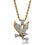 Miniatura: Collar con colgante de águila chapado en oro de 18 quilates