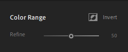 How to invert a color range mask in Lightroom