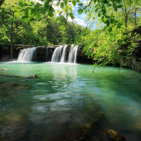 Stunning Spring Colors with Arkansas Waterfalls