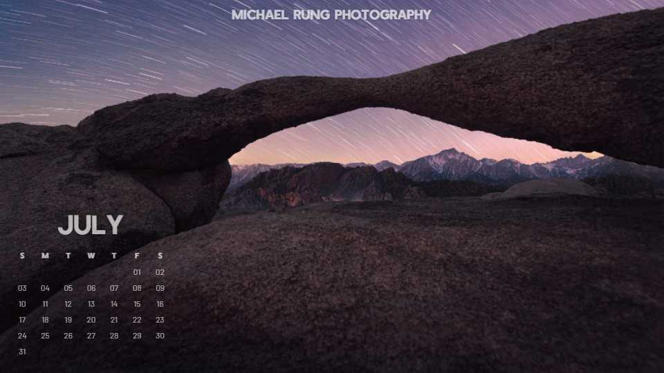 July 2022 Free Calendar Wallpaper