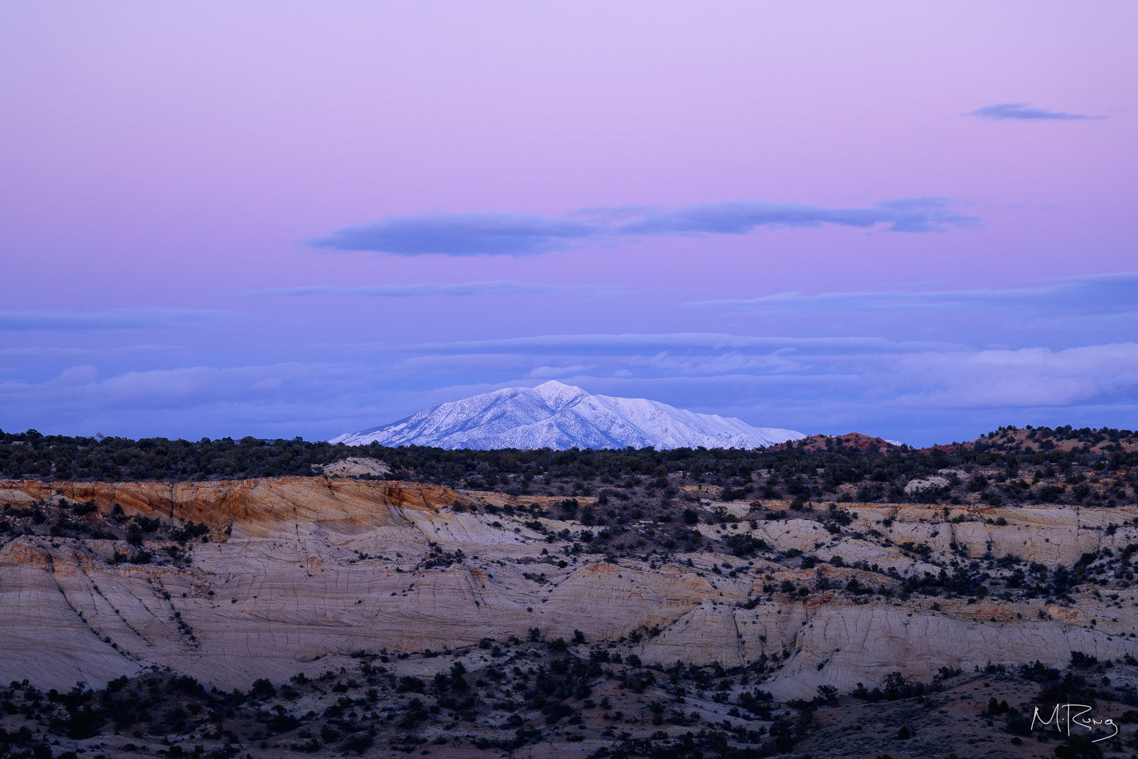 Mount Pennell at dusk in Utah. By Michael Rung Photography
